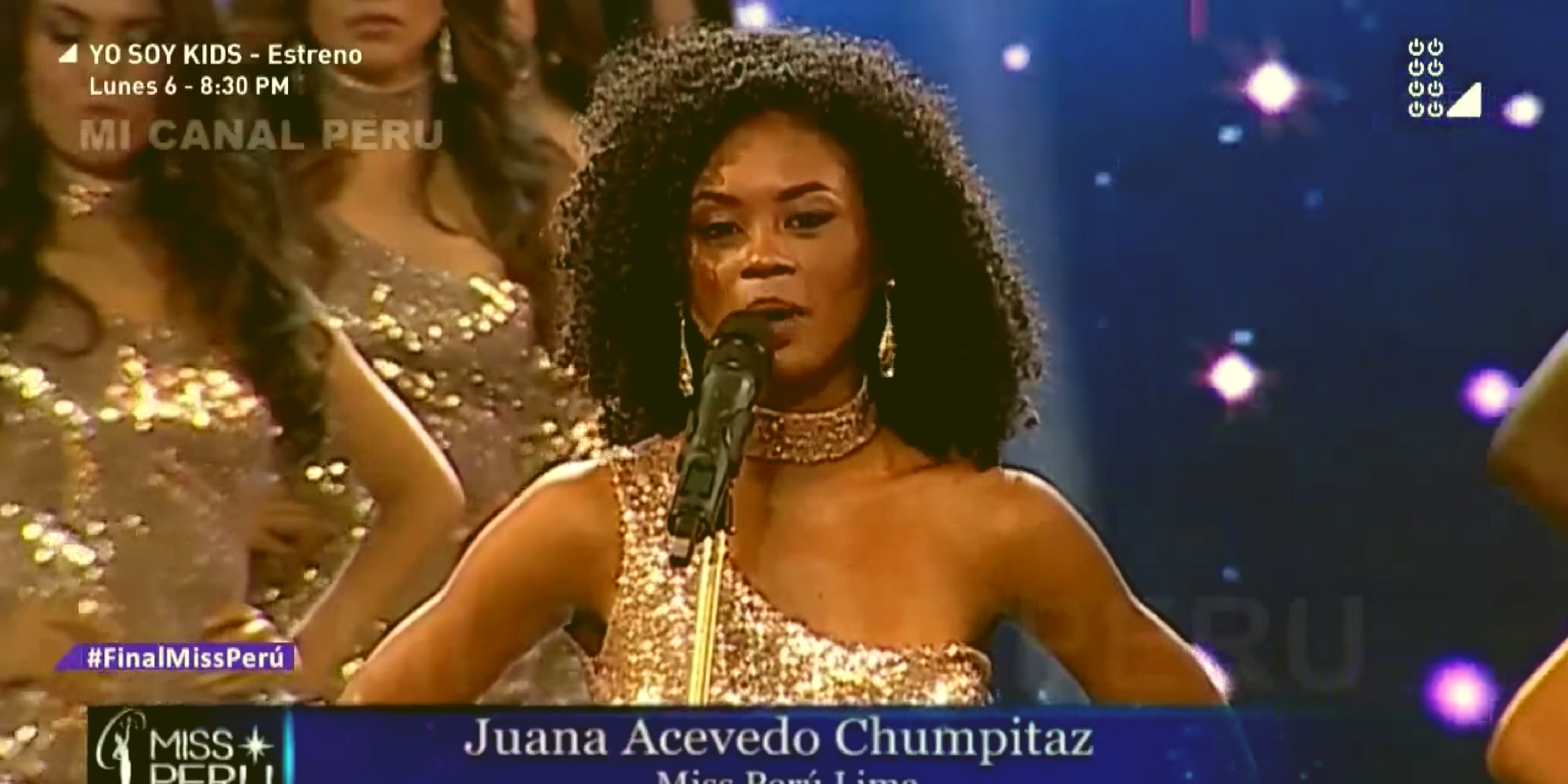 Candidatas ao "Miss Peru 2018" protestam contra a violência à mulher