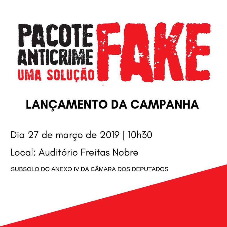 Transforma MP na campanha "Pacote anticrime: uma solução fake"