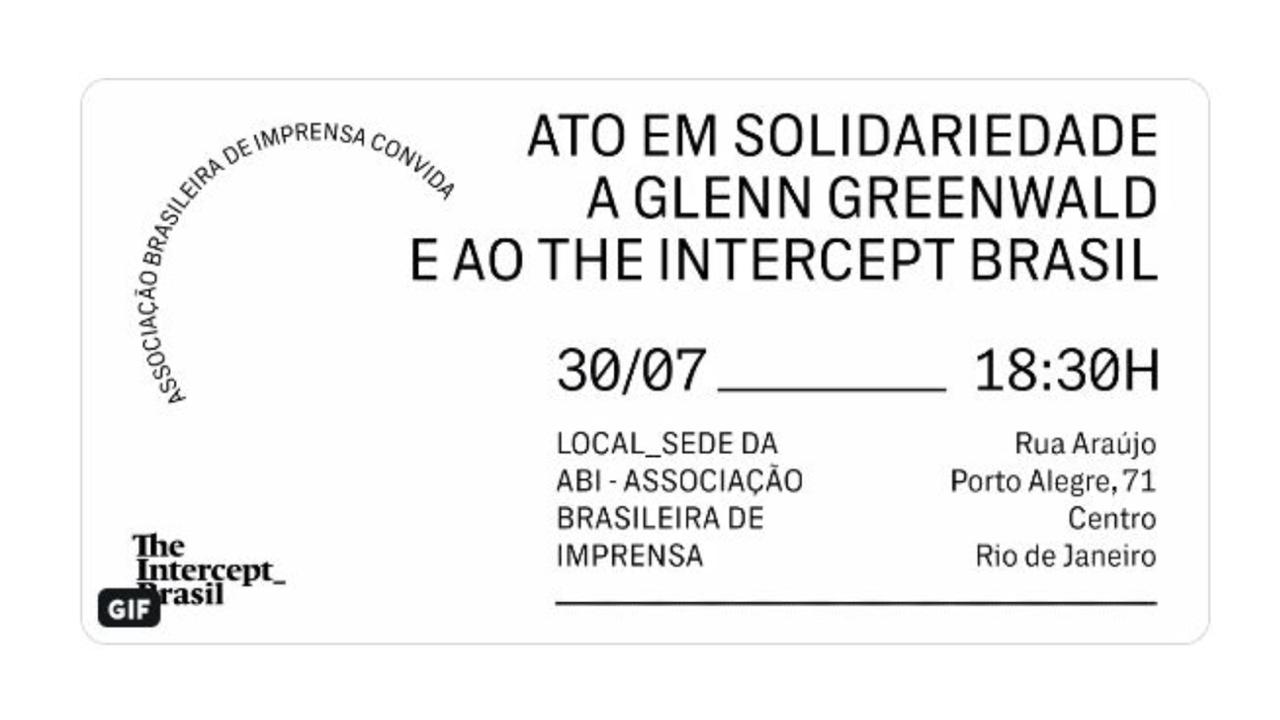 Associação Brasileira de Imprensa promove ato em solidariedade ao jornalista Glenn Greenwald