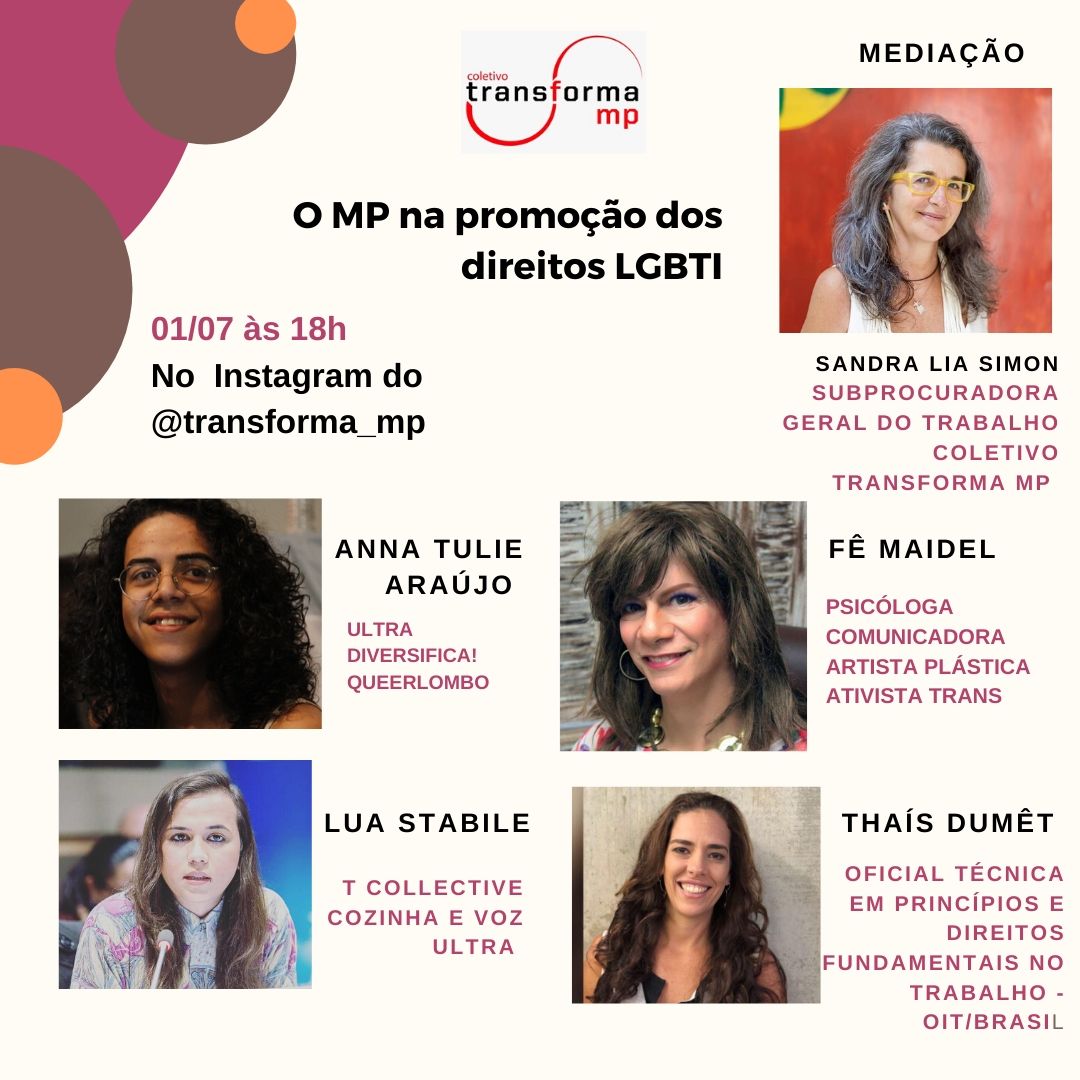 Live "O MP na promoção dos direitos LGBTI"