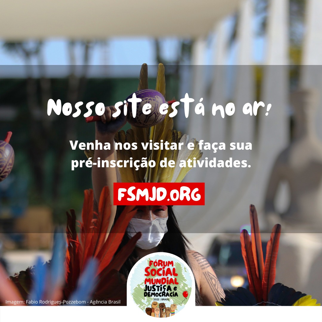 Fórum Social Mundial Justiça e Democracia abre pré-inscrições para atividades